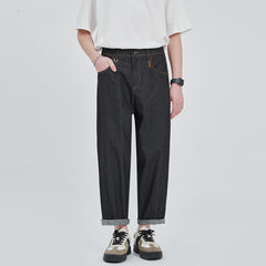 Men's 2024 New Solid Color Casual Straight Jeans