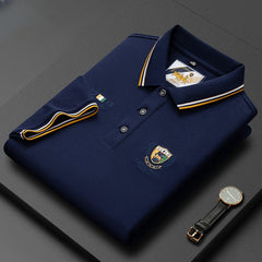 2023 Men's Summer Business Casual Embroidered Polo Shirt