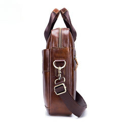 Men's Genuine Leather Laptop Business Briefcase