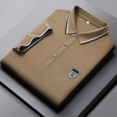 casual plus size short sleeve polo shirt