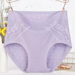 M-6XL Cotton Lace Panties Lannyhome M purple【8pcs】 
