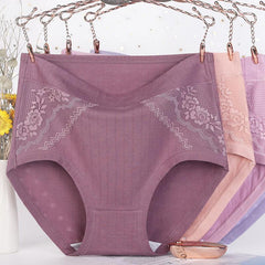 M-6XL Cotton Lace Panties Lannyhome M random color【8pcs】 