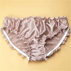 Ruffled New 100% mulberry silk panty