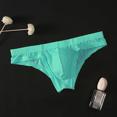 Men's Ice Silk Transparent Sexy Low Waist Panties