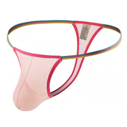 Mesh Striped Sheer Thong