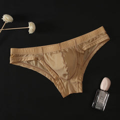 Men's Ice Silk Transparent Sexy Low Waist Panties