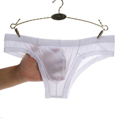 Men's Ice Silk Transparent Sexy Low Waist Panties