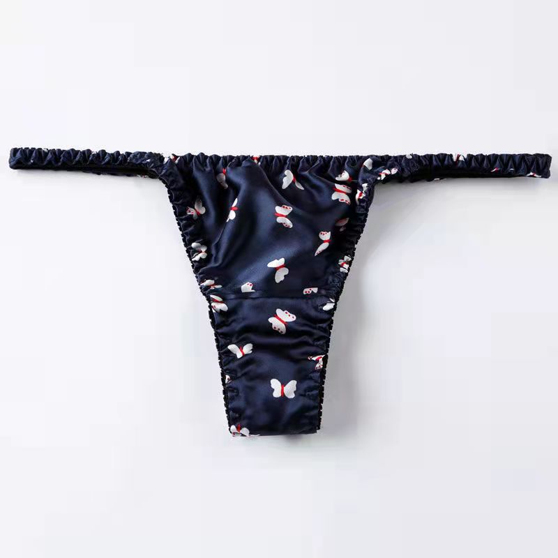 100% mulberry silk printed panties