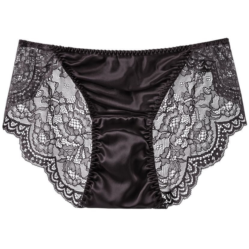 Silk Satin Cutout Sexy Lace Panties