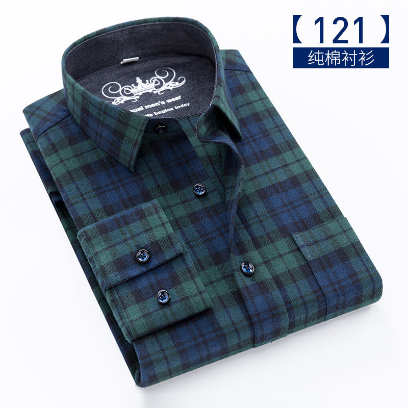 Men's Oversized Cotton Plaid Shirt