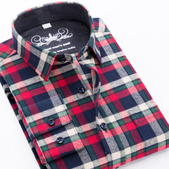 Men's Oversized Cotton Plaid Shirt