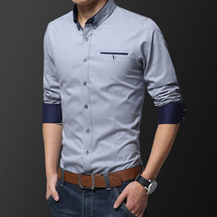 New Men's Long Sleeve Business Casual Dress Shirt