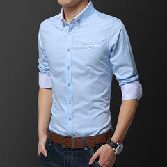 New Men's Long Sleeve Business Casual Dress Shirt