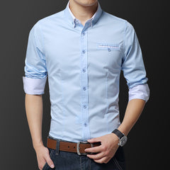 New Men's Long Sleeve Business Casual Dress Shirt