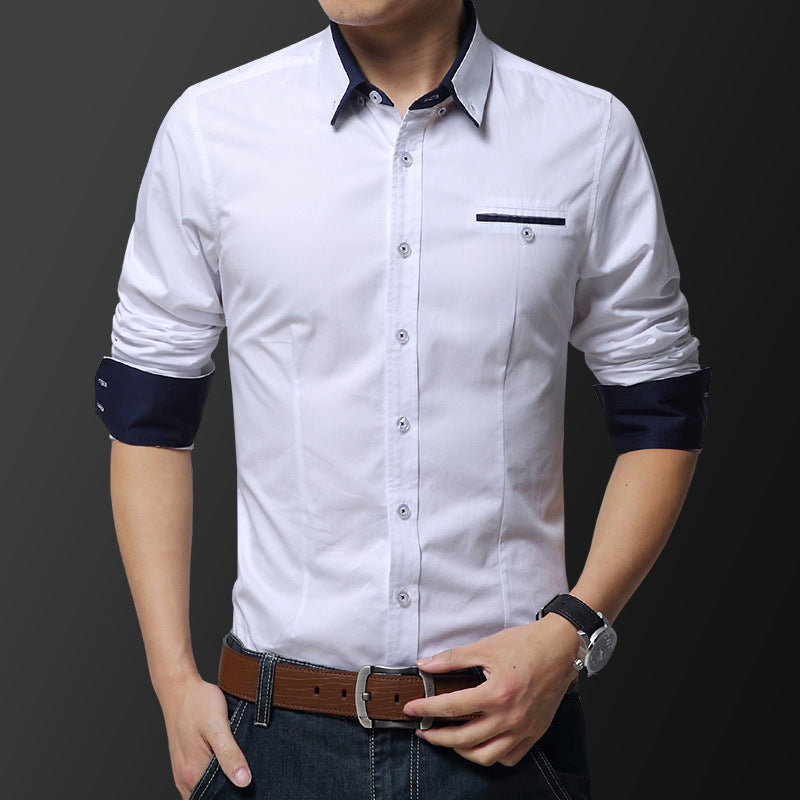 New Men's Long Sleeve Business Casual Dress Shirt