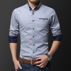 New Men's Long Sleeve Business Casual Dress Shirt