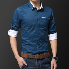 New Men's Long Sleeve Business Casual Dress Shirt