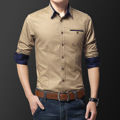 New Men's Long Sleeve Business Casual Dress Shirt
