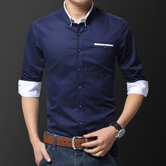New Men's Long Sleeve Business Casual Dress Shirt