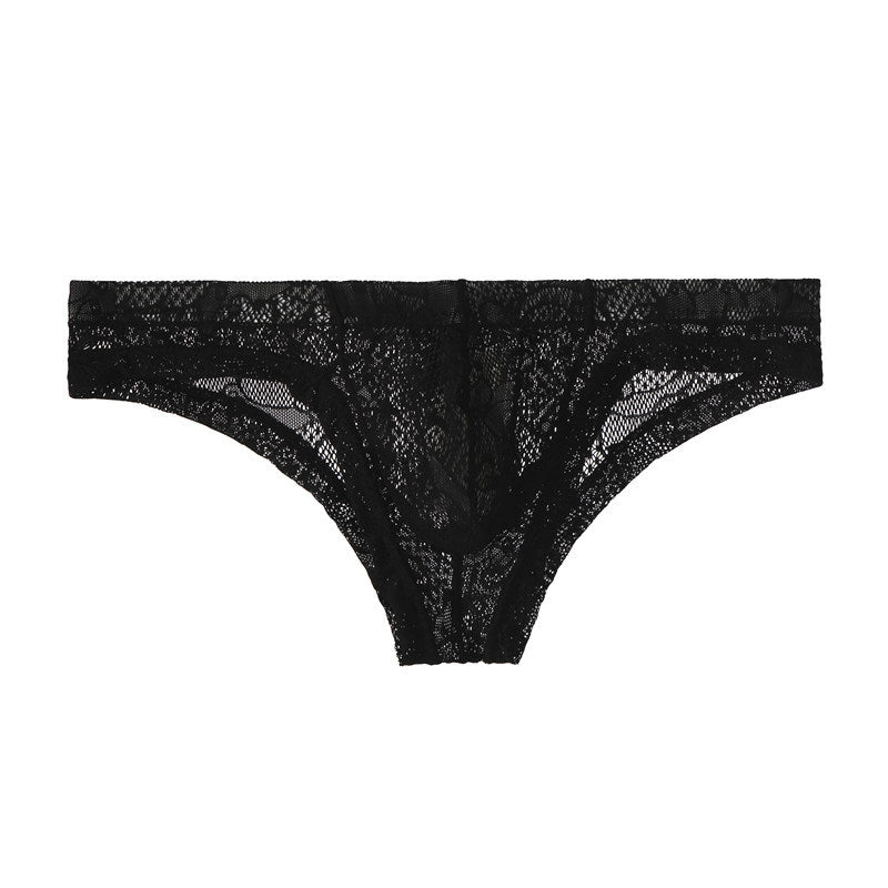 Men's Lace Transparent Low Waist Sexy Panties