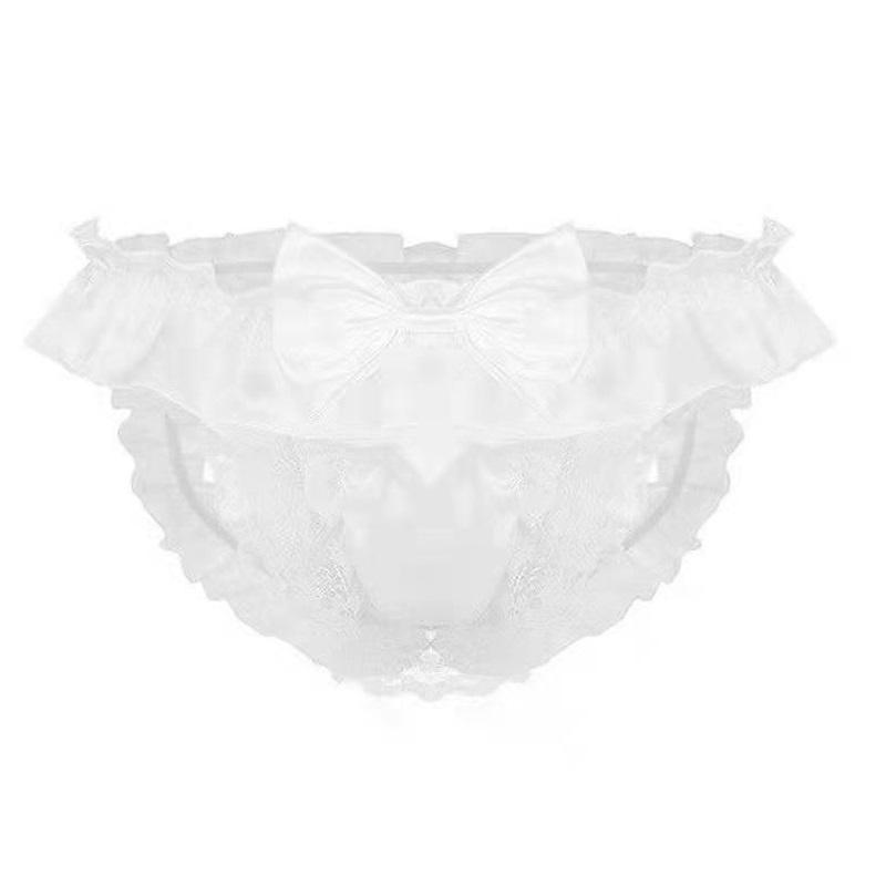 Sexy Bow Lace Exposed Low Waist Erotic Panties -  Fashion Men's Panties