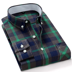 Men's Cotton Plaid Shirt