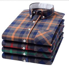 Men's Cotton Plaid Shirt