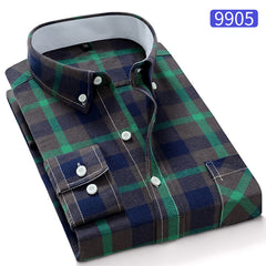 Men's Cotton Plaid Shirt