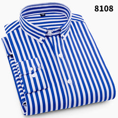 Men's Business Casual Plaid Shirt