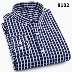Men's Business Casual Plaid Shirt