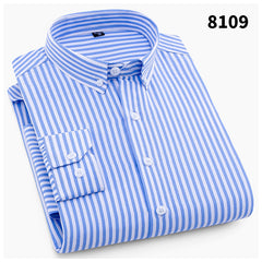 Men's Business Casual Plaid Shirt