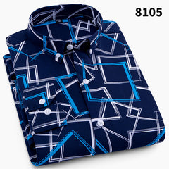 Men's Business Casual Plaid Shirt