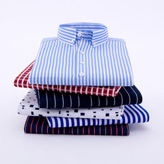 Men's Business Casual Plaid Shirt