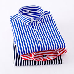 Men's Business Casual Plaid Shirt