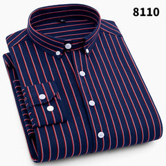 Men's Business Casual Plaid Shirt