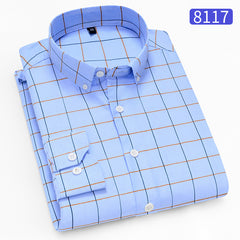 Men's Business Casual Plaid Shirt