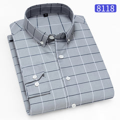 Men's Business Casual Plaid Shirt