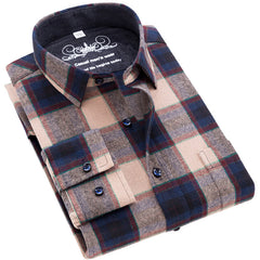 Men's Oversized Cotton Plaid Shirt