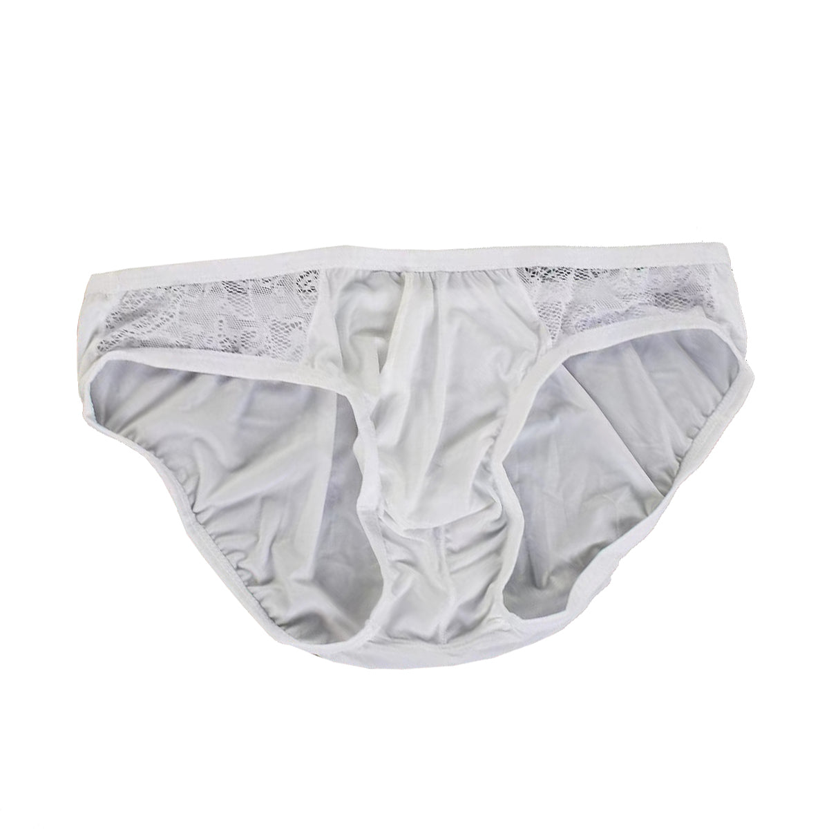 New Men's Lace Ice Silk Stitching Briefs -  