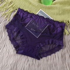 Pure Cotton High Stretch Lace Briefs