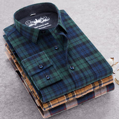 Men's Oversized Cotton Plaid Shirt