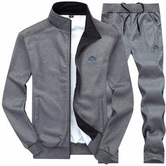 Men's Casual Sports Embroidery Stand Collar Suit