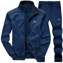 Men's Casual Sports Embroidery Stand Collar Suit