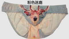 Men's Low Rise Animal Print Silk Briefs