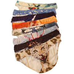 Men's Low Rise Animal Print Silk Briefs