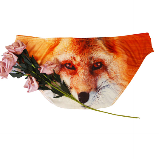 Men's Low Rise Animal Print Silk Briefs