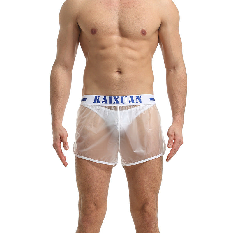 Men's PVC Transparent Sexy Loose Shorts