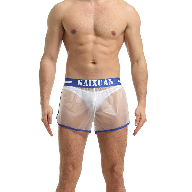 Men's PVC Transparent Sexy Loose Shorts