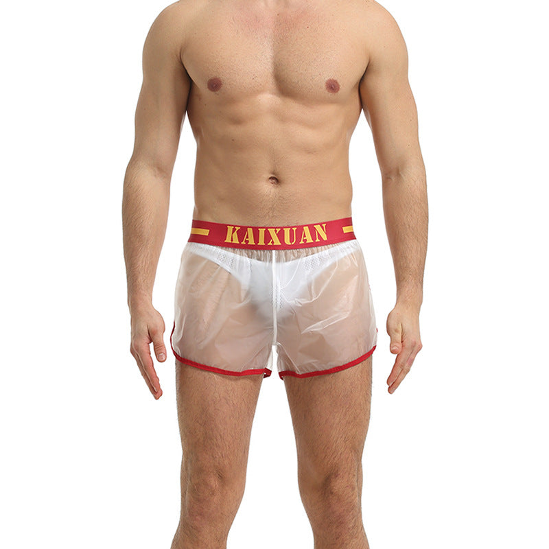 Men's PVC Transparent Sexy Loose Shorts