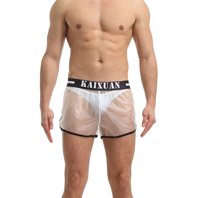 Men's PVC Transparent Sexy Loose Shorts